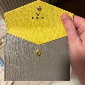 Rolex Gold and Silver Card Holder